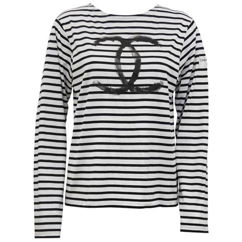 chanel striped t shirt|chanel shirt clearance.